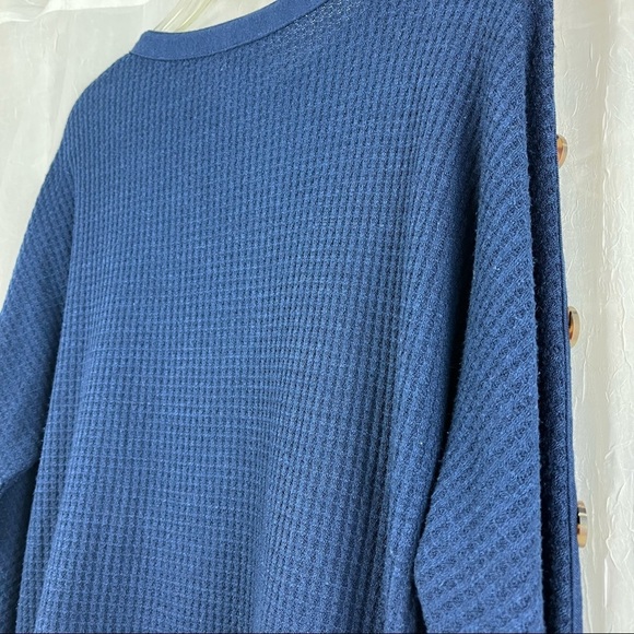 St. John's Bay waffle weave long sleeve pullover top Size M - Picture 8 of 8